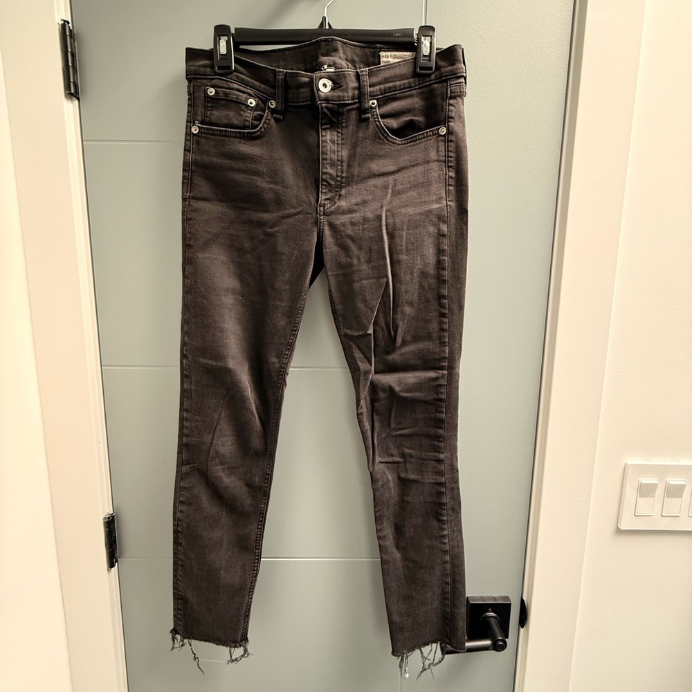 Rag & Bone charcoal ankle skinny jeans